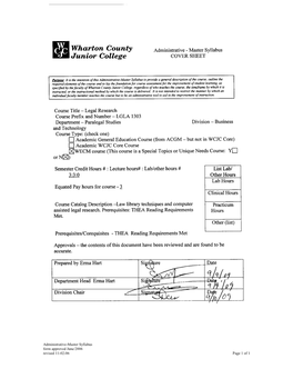 LGLA 1303 Legal Research