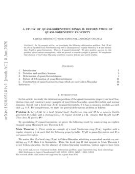 A Study of Quasi-Gorenstein Rings Ii: Deformation of Quasi-Gorenstein Property 3