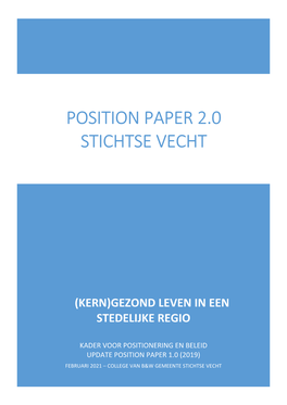 Position Paper 2.0 Stichtse Vecht