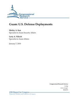 Guam: U.S. Defense Deployments