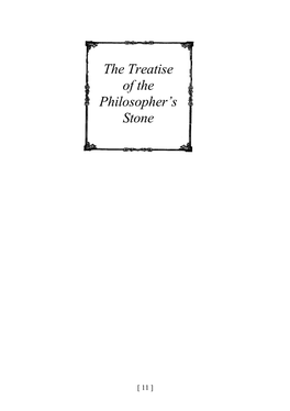 The Treatise of the Philosopher's Stone