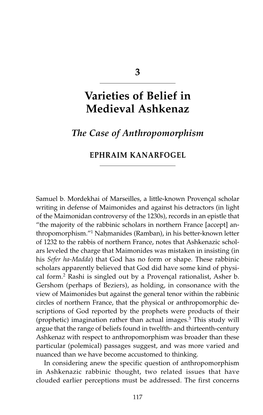 Ephraim Kanarfogel Varieties