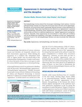 Appearances in Dermatopathology: the Diagnostic and the Deceptive