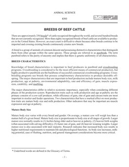 Breeds of Beef Cattle