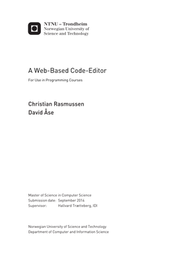 A Web-Based Code-Editor