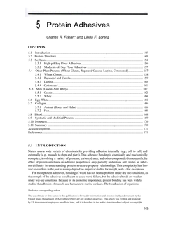 Protein Adhesives Chapter 5