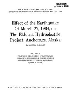 The Eklutna Hydroelectric Project, Anchorage, Alaska