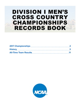 Division I Men's Cross Country Championships Records Book