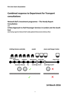 Combined Response to Department for Transport Consultations 14 March