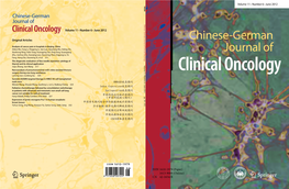 Chinese-German Journal of Chinese-German Journal of Clinical Oncology Clinical of Journal Chinese-German Clinical Oncology Volume 11 • Number 6 • June 2012