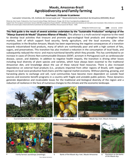 Agrobiodiversity and Family Farming