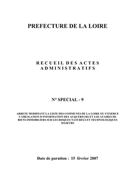 RAA Spéc N° 9 Du 15 02 07