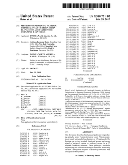 (12) United States Patent (10) Patent No.: US 9,580,731 B2 B0tes Et Al