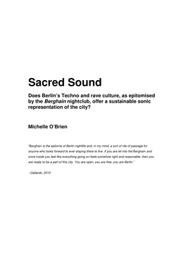 Sacred Sound