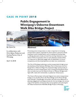 Public Engagement in Winnipeg's Osborne-Downtown Walk Bike