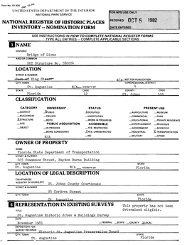 National Register of Historic Places Inventory - Nomination Form