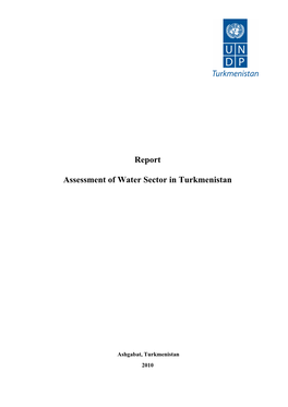 Volovik E. Assessment of Water Sector in Turkmenistan