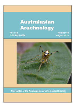 Australasian Arachnology 80 Page 1