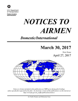 March 30, 2017 NOTAM