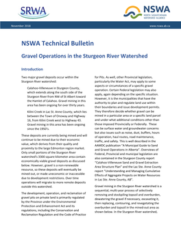 NSWA Technical Bulletin Gravel Operations in the Sturgeon River