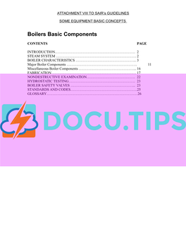 Boilers Basic Components (Att. VIII)