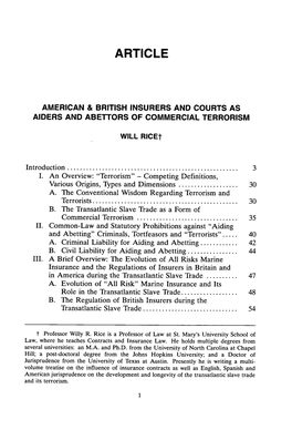 American & British Insurers and Courts As Aiders and Abettors Of