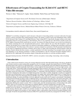 Effectiveness of Crypto-Transcoding for H.264/AVC and HEVC Video Bit-Streams