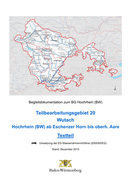 Teilbearbeitungsgebiet 20 Wutach Textteil