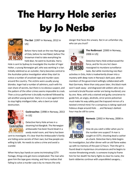 The Harry Hole Series by Jo Nesbø