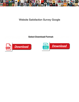 Website Satisfaction Survey Google