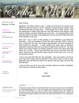 2008 February Newsletter