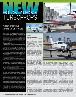 BUSINESS TURBOPROPS by Mark Huber Aircraft Offer Value Gipps Airvan 10 the Market Can’T Refuse