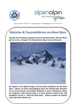 Gletscher & Traumabfahrten Am Mont Blanc