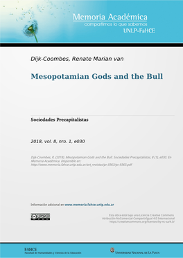 Mesopotamian Gods and the Bull