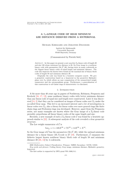 A Z4-Linear Code of High Minimum Lee Distance Derived from a Hyperoval