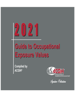 Guide to Occupational Exposure Values Guide to Occupational