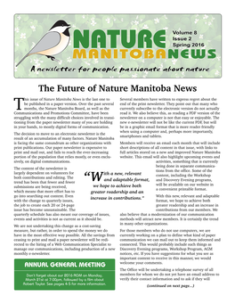 The Future of Nature Manitoba News