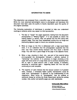 University Microfilms 300 North Zeeb Road Ann Arbor, Michigan 48106 a Xerox Education Company 72-21,030