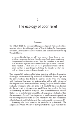 The Ecology of Poor Relief