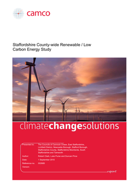 Staffordshire County-Wide Renewable / Low Carbon Energy Study