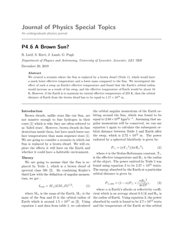 Journal of Physics Special Topics an Undergraduate Physics Journal