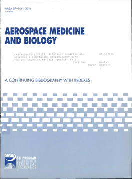 Aerospace Medicine and Biology