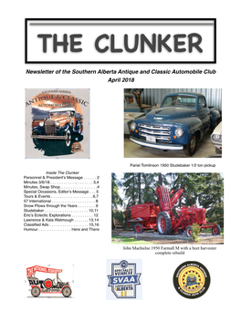 April 2018 Clunker Email