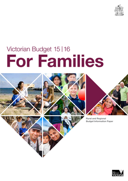 Victorian Budget 15 I16 for Families