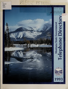 Montana State Government Telephone Directory