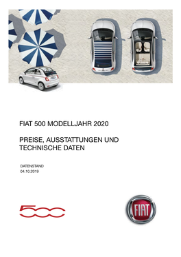 Fiat 500 Modelljahr 2020 Preise, Ausstattungen Und