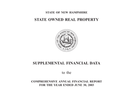 2003 State Owned Real Property Report