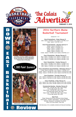 2016 Northern Maine Basketball Tournament