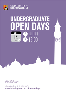 Undergraduate Open Days Oct 14