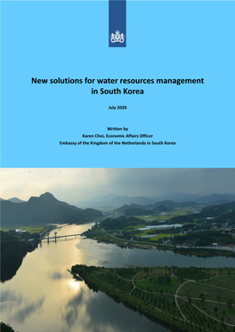 New Solutions for Water Resources Management in South Korea